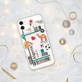 Algerien Algerische Flagge iPhone Hülle 15 14 13 12 11 Pro Max Plus Mini Geschenkideen Landkarte Skyline Geschenk für Sie Ihn Ideen Reise Souvenir