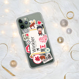 Winkler Manitoba Canada Canadian Flag iPhone Case 15 14 13 12 11 Pro Max Plus Mini Travel Souvenir Personalized Custom City Name