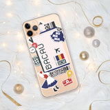 Funda para iPhone 15, 14, 13, 12 y 11 Pro Max Plus Mini con bandera de Rumanía, ideas de regalo, mapa del país, horizonte, regalo para ella y él, recuerdo de viaje