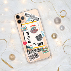 Beirut Lebanon Lebanese Flag iPhone Case 15 14 13 12 11 Pro Max Plus Mini Gift Travel Souvenir Personalized Custom City Name