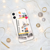 United States American Flag iPhone Case 15 14 13 12 11 Pro Max Plus Mini Travel Souvenir Personalized Custom City Name