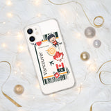 Vancouver British Columbia Canada Canadian Flag iPhone Case 15 14 13 12 11 Pro Max Plus Mini Travel Souvenir Personalized Custom City Name