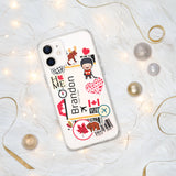 Brandon Manitoba Canada Canadian Flag iPhone Case 15 14 13 12 11 Pro Max Plus Mini Travel Souvenir Personalized Custom City Name