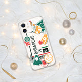 Damaskus Syrien Syrische Flagge iPhone Hülle 15 14 13 12 11 Pro Max Plus Mini Geschenk Reise Souvenir Personalisierter Stadtname