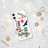 Funda para iPhone 15, 14, 13, 12, 11 Pro Max Plus Mini, regalo de viaje, recuerdo personalizado con el nombre de la ciudad, bandera de Kazajstán, Astana