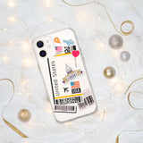 United States American Flag iPhone Case 15 14 13 12 11 Pro Max Plus Mini Travel Souvenir Personalized Custom City Name