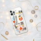 Moscow Russia Russian Flag iPhone Case 15 14 13 12 11 Pro Max Plus Mini Travel Souvenir Tourist Beach Lover Food Destination Patriot Gifts