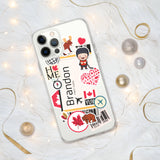 Brandon Manitoba Canada Canadian Flag iPhone Case 15 14 13 12 11 Pro Max Plus Mini Travel Souvenir Personalized Custom City Name