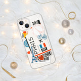 Paris Frankreich Französische Flagge iPhone Hülle 15 14 13 12 11 Pro Max Plus Mini Geschenk Reise Souvenir Personalisierter Stadtname