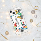 Cozumel Mexico Mexican Flag iPhone Case 15 14 13 12 11 Pro Max Plus Mini Gift Travel Souvenir Personalized Custom City Name