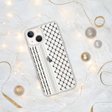 Palestine Palestinian kufiya Clear Case for iPhone Case 15 14 13 12 11 Pro Max Plus Mini Gift
