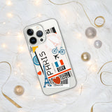 Paris Frankreich Französische Flagge iPhone Hülle 15 14 13 12 11 Pro Max Plus Mini Geschenk Reise Souvenir Personalisierter Stadtname