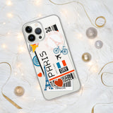 Paris Frankreich Französische Flagge iPhone Hülle 15 14 13 12 11 Pro Max Plus Mini Geschenk Reise Souvenir Personalisierter Stadtname