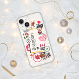 Brandon Manitoba Canada Canadian Flag iPhone Case 15 14 13 12 11 Pro Max Plus Mini Travel Souvenir Personalized Custom City Name