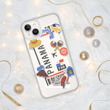 Panama Panamaische Flagge iPhone Hülle 15 14 13 12 11 Pro Max Plus Mini Geschenk Reise Souvenir Personalisiert Personalisierter Stadtname
