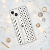 Palestine Palestinian kufiya Clear Case for iPhone Case 15 14 13 12 11 Pro Max Plus Mini Gift