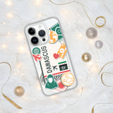 Damaskus Syrien Syrische Flagge iPhone Hülle 15 14 13 12 11 Pro Max Plus Mini Geschenk Reise Souvenir Personalisierter Stadtname