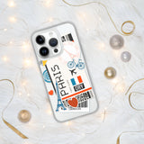 Paris Frankreich Französische Flagge iPhone Hülle 15 14 13 12 11 Pro Max Plus Mini Geschenk Reise Souvenir Personalisierter Stadtname