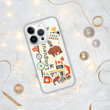 Longueuil Quebec Canada Canadian Flag iPhone Case 15 14 13 12 11 Pro Max Plus Mini Travel Souvenir Personalized Custom City Name