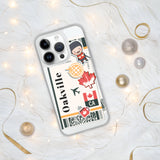 Oakville Ontario Canada Canadian Flag iPhone Case 15 14 13 12 11 Pro Max Plus Mini Travel Souvenir Personalized Custom City Name