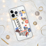 Panama Panamaische Flagge iPhone Hülle 15 14 13 12 11 Pro Max Plus Mini Geschenk Reise Souvenir Personalisiert Personalisierter Stadtname