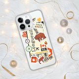 Longueuil Quebec Canada Canadian Flag iPhone Case 15 14 13 12 11 Pro Max Plus Mini Travel Souvenir Personalized Custom City Name