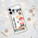 Oakville Ontario Canada Canadian Flag iPhone Case 15 14 13 12 11 Pro Max Plus Mini Travel Souvenir Personalized Custom City Name