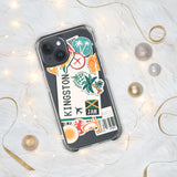 Kingston Jamaika Jamaikanische Flagge iPhone Hülle 15 14 13 12 11 Pro Max Plus Mini Geschenk Reise Souvenir Personalisierter Stadtname