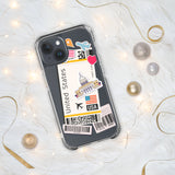 United States American Flag iPhone Case 15 14 13 12 11 Pro Max Plus Mini Travel Souvenir Personalized Custom City Name