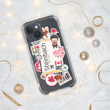 Steinbach Manitoba Canada Canadian Flag iPhone Case 15 14 13 12 11 Pro Max Plus Mini Travel Souvenir Personalized Custom City Name