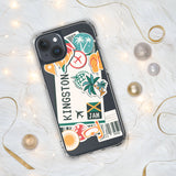 Kingston Jamaika Jamaikanische Flagge iPhone Hülle 15 14 13 12 11 Pro Max Plus Mini Geschenk Reise Souvenir Personalisierter Stadtname