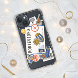 Montevideo Uruguay Uruguayan Flag iPhone Case 15 14 13 12 11 Pro Max Plus Mini Gift Travel Souvenir Personalized Custom City Name