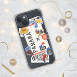 Panama Panamaische Flagge iPhone Hülle 15 14 13 12 11 Pro Max Plus Mini Geschenk Reise Souvenir Personalisiert Personalisierter Stadtname