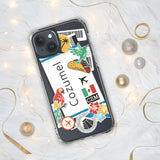 Cozumel Mexico Mexican Flag iPhone Case 15 14 13 12 11 Pro Max Plus Mini Gift Travel Souvenir Personalized Custom City Name
