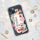 Brandon Manitoba Canada Canadian Flag iPhone Case 15 14 13 12 11 Pro Max Plus Mini Travel Souvenir Personalized Custom City Name