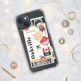 Oakville Ontario Canada Canadian Flag iPhone Case 15 14 13 12 11 Pro Max Plus Mini Travel Souvenir Personalized Custom City Name