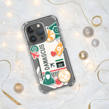 Damaskus Syrien Syrische Flagge iPhone Hülle 15 14 13 12 11 Pro Max Plus Mini Geschenk Reise Souvenir Personalisierter Stadtname