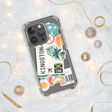 Kingston Jamaika Jamaikanische Flagge iPhone Hülle 15 14 13 12 11 Pro Max Plus Mini Geschenk Reise Souvenir Personalisierter Stadtname