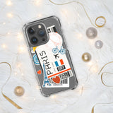 Paris Frankreich Französische Flagge iPhone Hülle 15 14 13 12 11 Pro Max Plus Mini Geschenk Reise Souvenir Personalisierter Stadtname