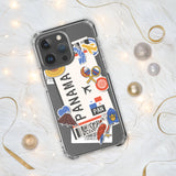 Panama Panamaische Flagge iPhone Hülle 15 14 13 12 11 Pro Max Plus Mini Geschenk Reise Souvenir Personalisiert Personalisierter Stadtname