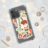 Longueuil Quebec Canada Canadian Flag iPhone Case 15 14 13 12 11 Pro Max Plus Mini Travel Souvenir Personalized Custom City Name