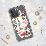 Steinbach Manitoba Canada Canadian Flag iPhone Case 15 14 13 12 11 Pro Max Plus Mini Travel Souvenir Personalized Custom City Name