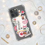 Winkler Manitoba Canada Canadian Flag iPhone Case 15 14 13 12 11 Pro Max Plus Mini Travel Souvenir Personalized Custom City Name