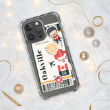 Oakville Ontario Canada Canadian Flag iPhone Case 15 14 13 12 11 Pro Max Plus Mini Travel Souvenir Personalized Custom City Name