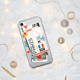 Paris Frankreich Französische Flagge iPhone Hülle 15 14 13 12 11 Pro Max Plus Mini Geschenk Reise Souvenir Personalisierter Stadtname