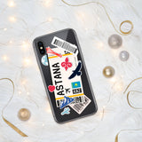 Funda para iPhone 15, 14, 13, 12, 11 Pro Max Plus Mini, regalo de viaje, recuerdo personalizado con el nombre de la ciudad, bandera de Kazajstán, Astana