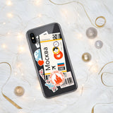 Moscow Russia Russian Flag iPhone Case 15 14 13 12 11 Pro Max Plus Mini Travel Souvenir Tourist Beach Lover Food Destination Patriot Gifts