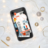 Paris Frankreich Französische Flagge iPhone Hülle 15 14 13 12 11 Pro Max Plus Mini Geschenk Reise Souvenir Personalisierter Stadtname