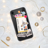 United States American Flag iPhone Case 15 14 13 12 11 Pro Max Plus Mini Travel Souvenir Personalized Custom City Name