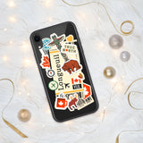 Longueuil Quebec Canada Canadian Flag iPhone Case 15 14 13 12 11 Pro Max Plus Mini Travel Souvenir Personalized Custom City Name